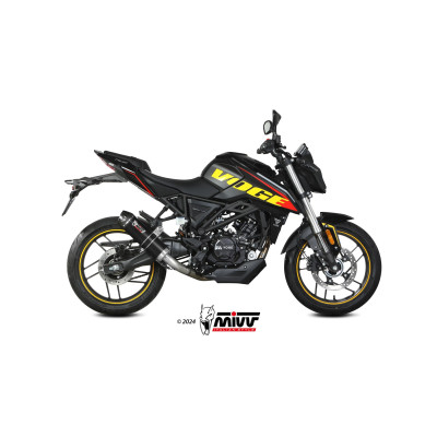MIVV | Full exhaust system GP black stainless for Voge Brivido 125 R 2023-2024