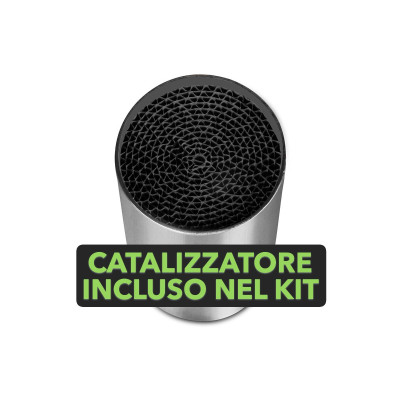 MIVV | Full exhaust system OVAL Stainless black for Yamaha T-MAX 560 2025 - (Bundle Kit)