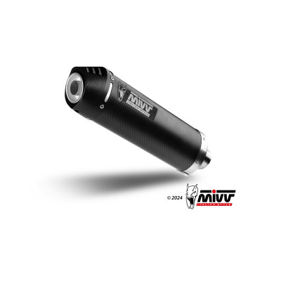 MIVV | Slip-On exhaust OVAL carbon for Benelli TRK 502 X  2018-2025