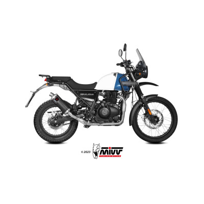MIVV | Slip-On stainless exhaust Dakar black for Royal Enfield Himalayan 411 2021-2023
