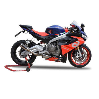 MT RACE | Complete GP-2 race exhaust in satin steel for Aprilia RS 660 2020-
