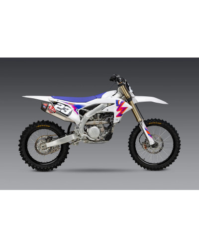 YZ250F 2024 YOSHIMURA RS-12 STAINLESS FULL EXHAUST, W/ ALUMINUM MUFFLER